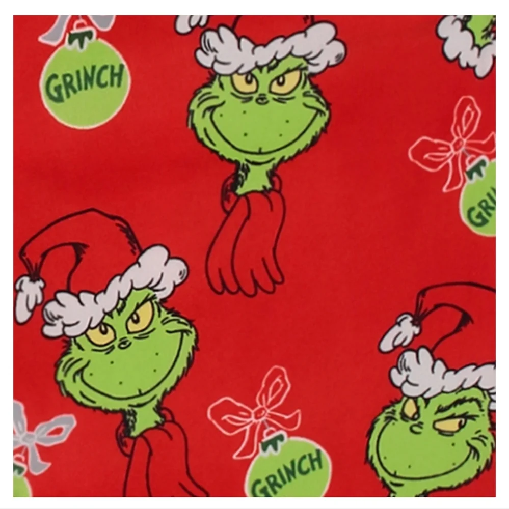 Boys Dr. Seuss Grinch Christmas Kids Pajama Set Pjs Red Green 4T NEW